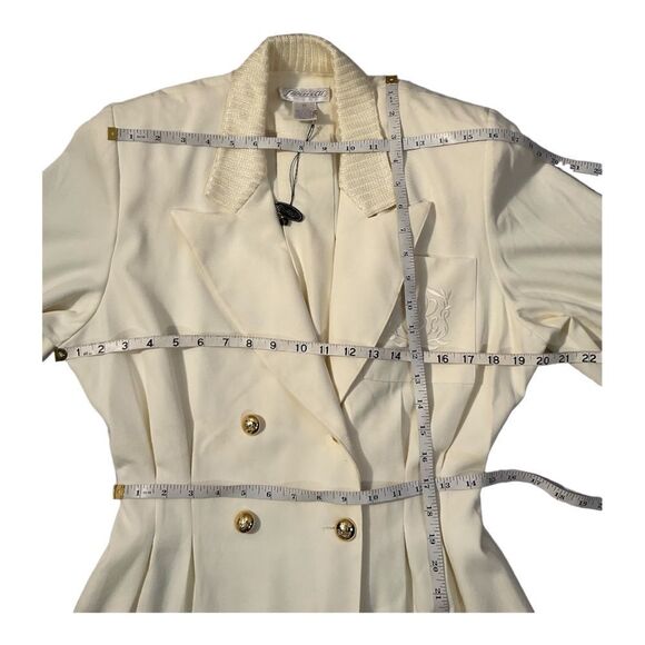 Sideffects Women’s Vintage Ivory Long Sleeve Jumpsuit Size 12 - Picture 13 of 16